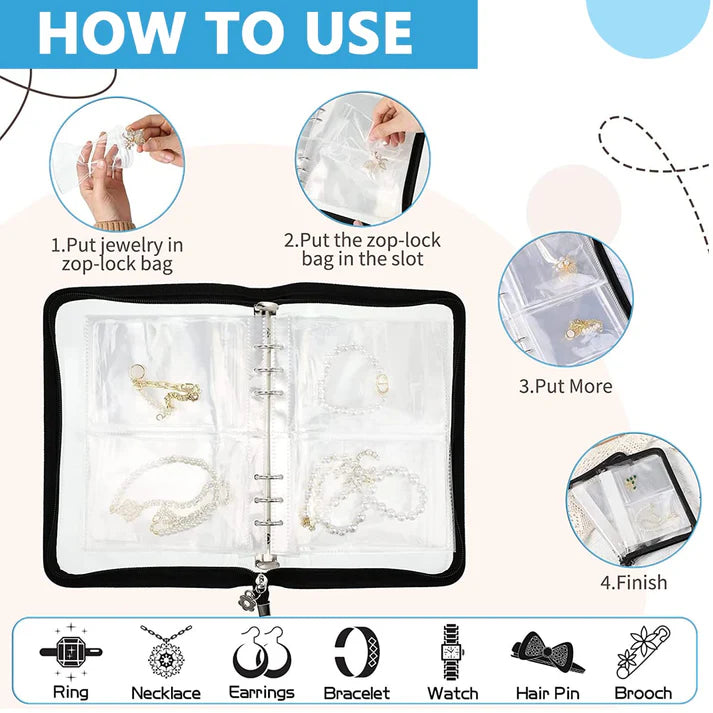 Transparent Jewelry Storage Book
