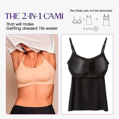 Cami Bra – Women’s Camisole With Built In Padded Bra Vest