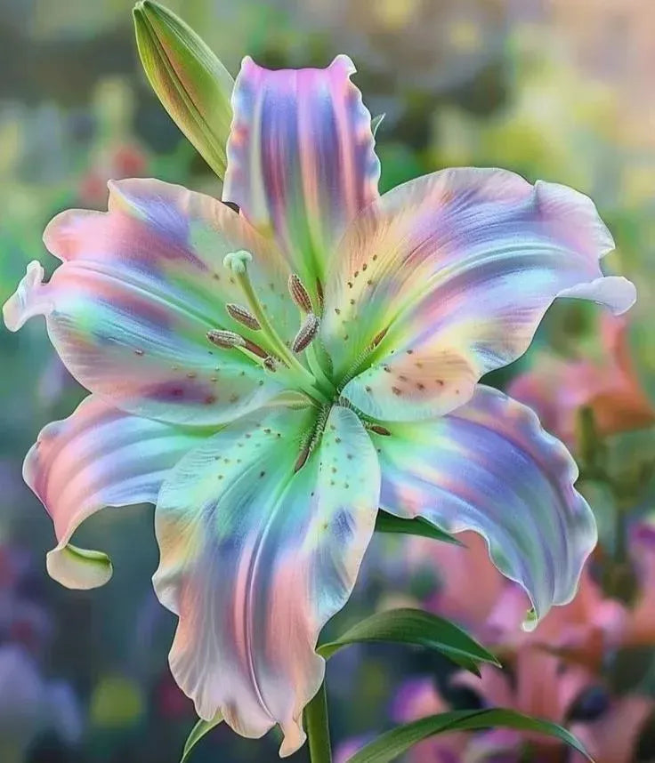 Rare Feather-Edged Lily Bulbs – Stunning Pink & White Blooms, Easy to Grow