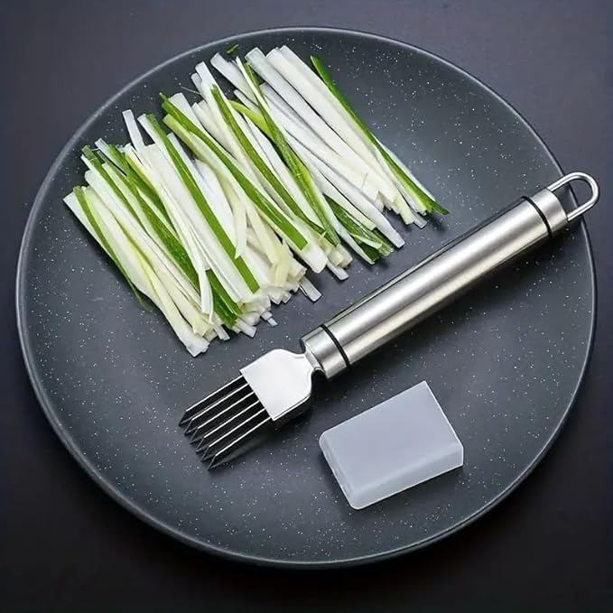✨Buy 1 Get 1 Free✨ Stainless Steel Scallion Cutter Shredder Slicer For Fruits Vegetables