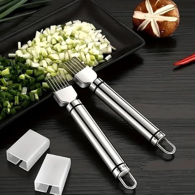 ✨Buy 1 Get 1 Free✨ Stainless Steel Scallion Cutter Shredder Slicer For Fruits Vegetables