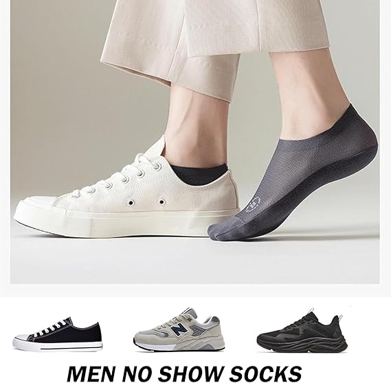 🔥Ultra Thin Liner Socks Non Slip ComBed Cotton No Show Socks