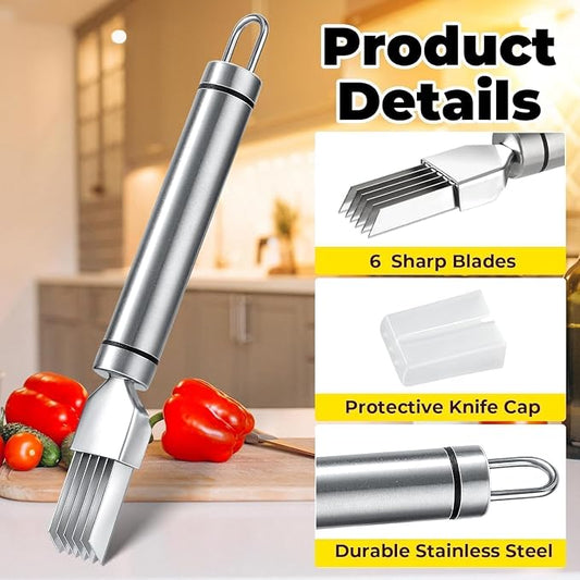 ✨Buy 1 Get 1 Free✨ Stainless Steel Scallion Cutter Shredder Slicer For Fruits Vegetables