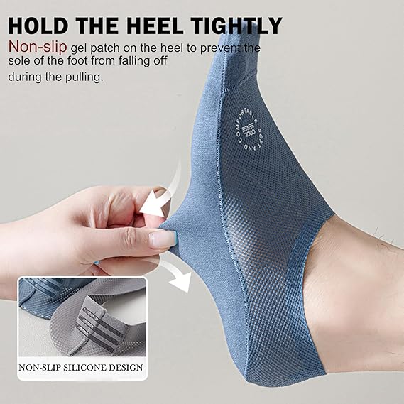 🔥Ultra Thin Liner Socks Non Slip ComBed Cotton No Show Socks