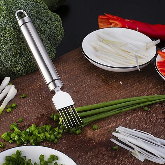 ✨Buy 1 Get 1 Free✨ Stainless Steel Scallion Cutter Shredder Slicer For Fruits Vegetables