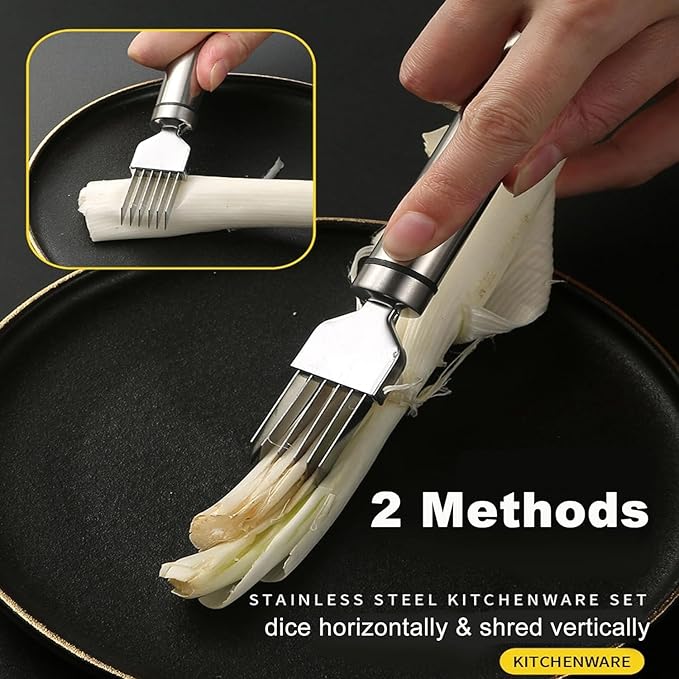 ✨Buy 1 Get 1 Free✨ Stainless Steel Scallion Cutter Shredder Slicer For Fruits Vegetables