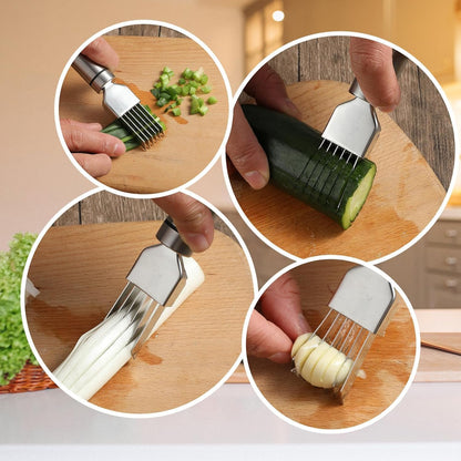 ✨Buy 1 Get 1 Free✨ Stainless Steel Scallion Cutter Shredder Slicer For Fruits Vegetables