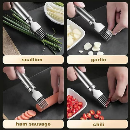 ✨Buy 1 Get 1 Free✨ Stainless Steel Scallion Cutter Shredder Slicer For Fruits Vegetables