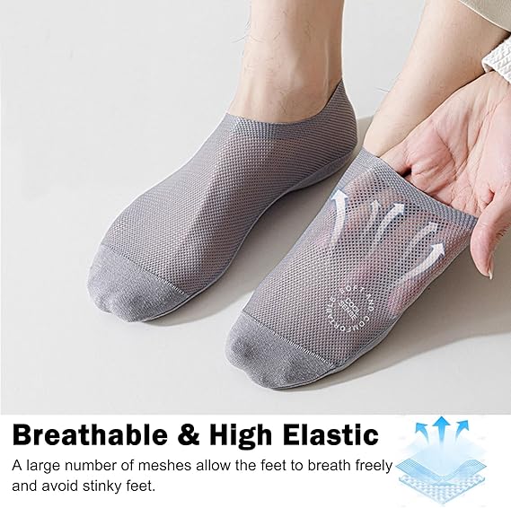 🔥Ultra Thin Liner Socks Non Slip ComBed Cotton No Show Socks