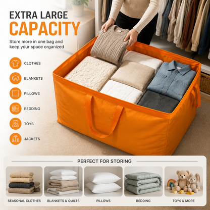 ✨Buy 1 Get 1 Free✨ Extra Large Foldable Storage Bag – Space Saving Organizer for Home