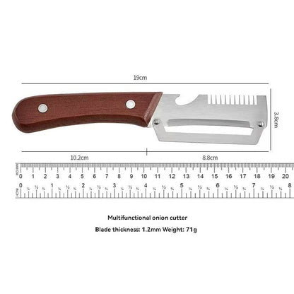 ✨Buy 1 Get 1 Free✨3-in-1 Multifunctional Peeler Knife with Bottle Opener & Wooden Handle
