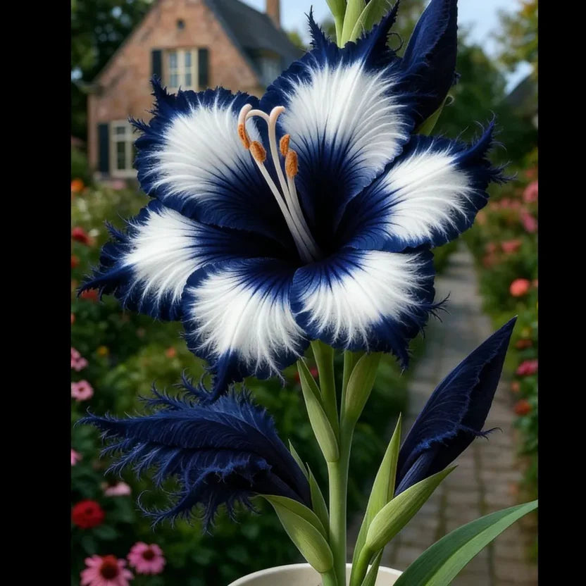 Rare Feather-Edged Lily Bulbs – Stunning Pink & White Blooms, Easy to Grow