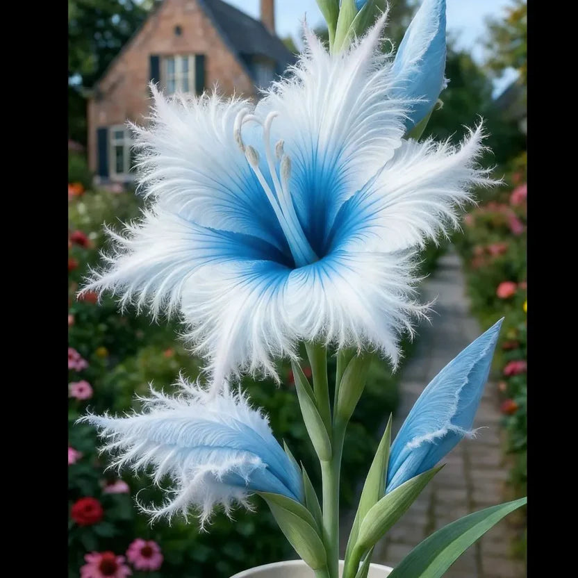 Rare Feather-Edged Lily Bulbs – Stunning Pink & White Blooms, Easy to Grow
