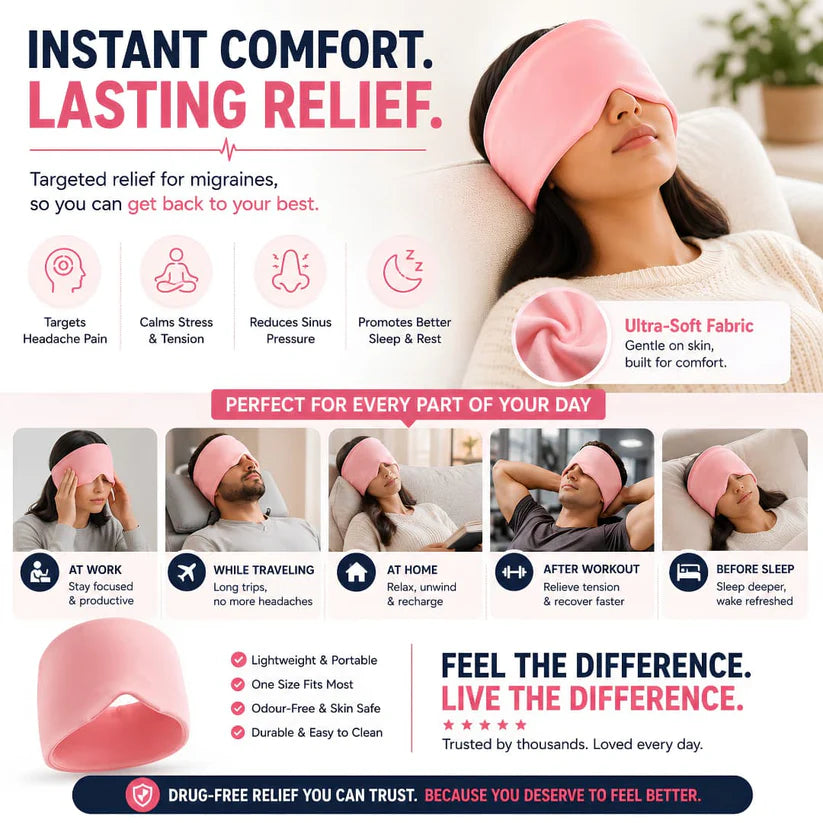 Migraine & Headache Relief Cap – Hot & Cold Therapy Hat