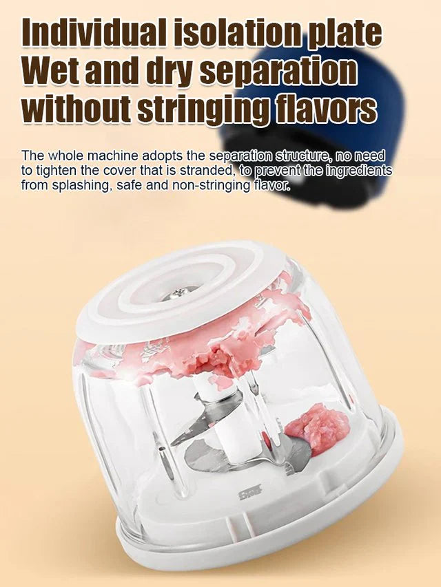 Cordless Mini Electric Food Chopper for Meat, Garlic & Baby Food